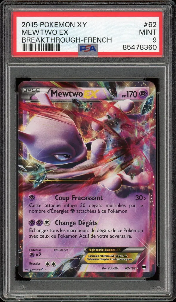 PSA 9 Mewtwo Ex