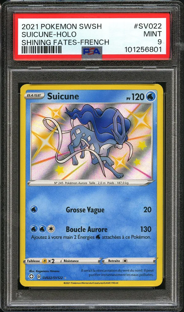 PSA 9 Suicune Shiny