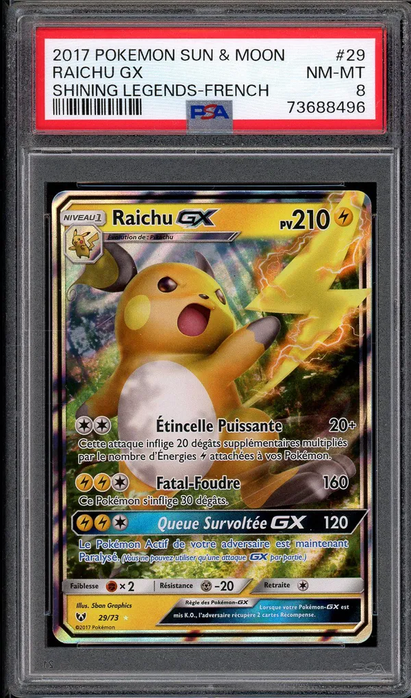 PSA 8 Raichu Gx