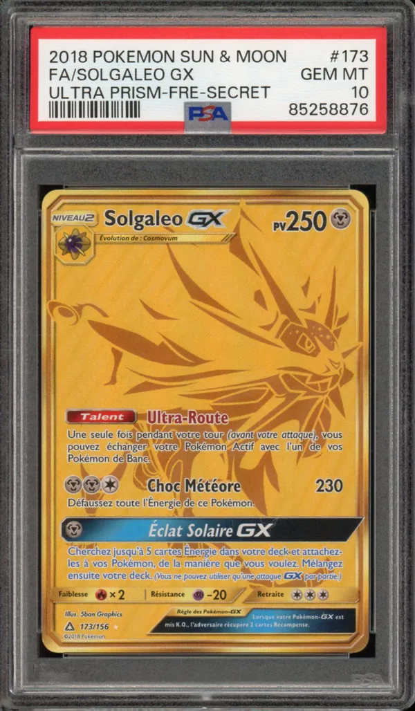 PSA 10 Solgaleo Gx Gold