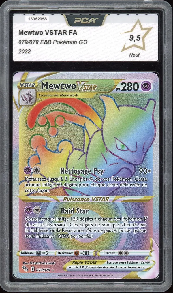 PCA 9.5 Mewtwo VStar Rainbow