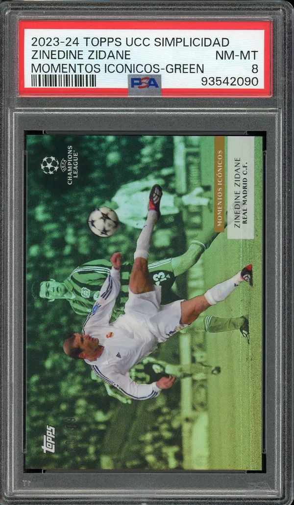 PSA 8 Zinedine Zidane Momentos icónicos Green