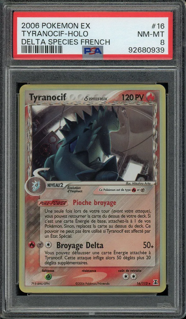 PSA 8 Tyranocif Holo