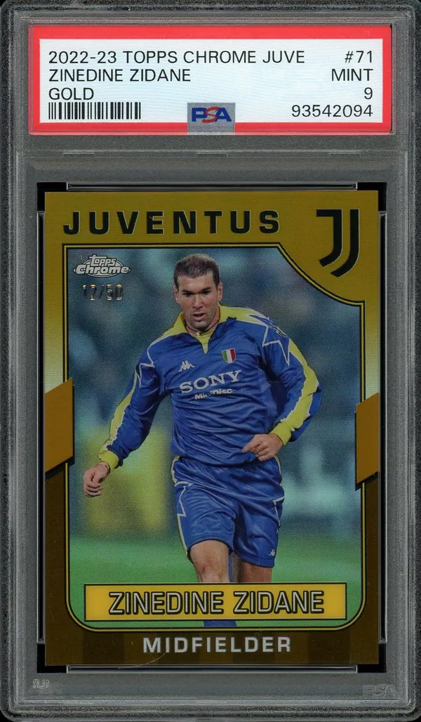 PSA 9 Zinedine Zidane Gold