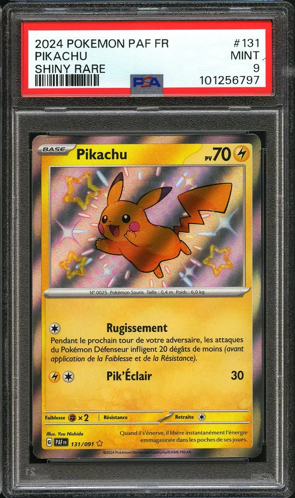 PSA 9 Pikachu Shiny