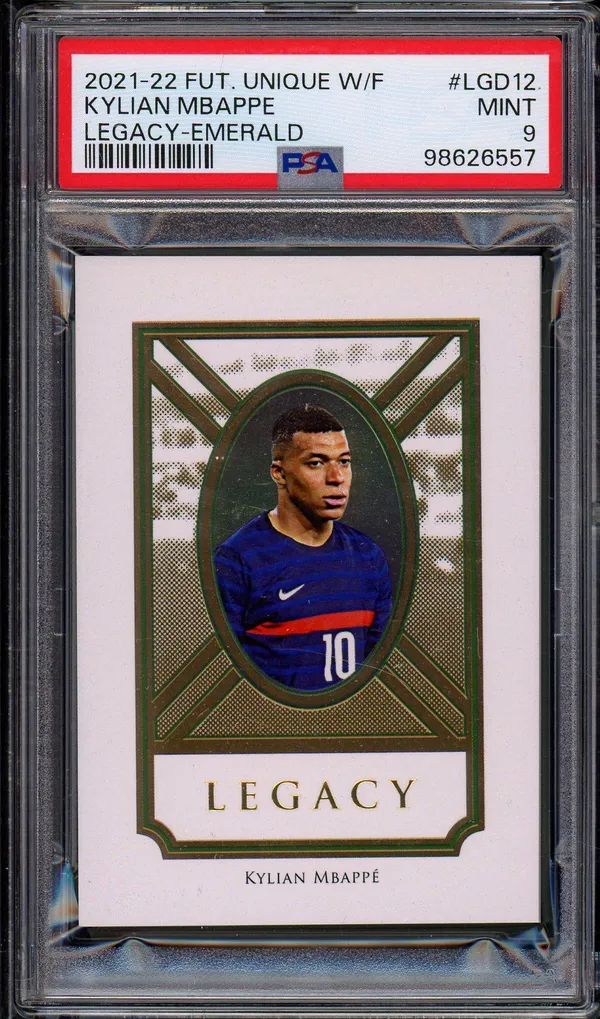 PSA 9 Kylian Mbappé Legacy Emerald
