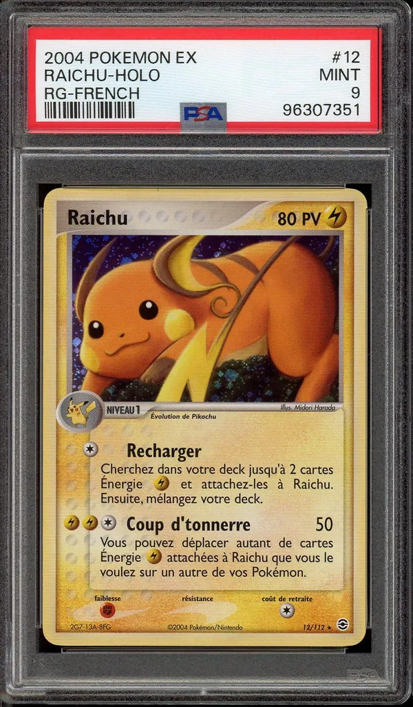 PSA 9 Raichu Holo