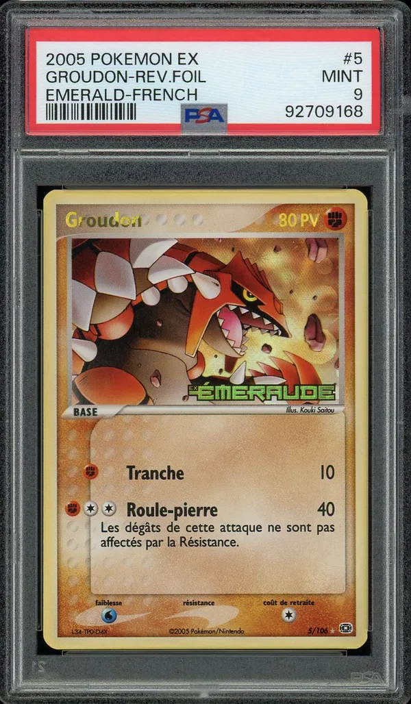PSA 9 Groudon Holo Reverse
