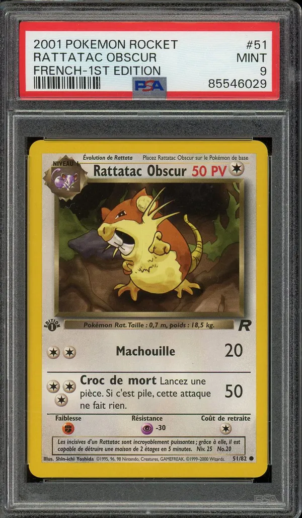 PSA 9 Rattatac Obscur