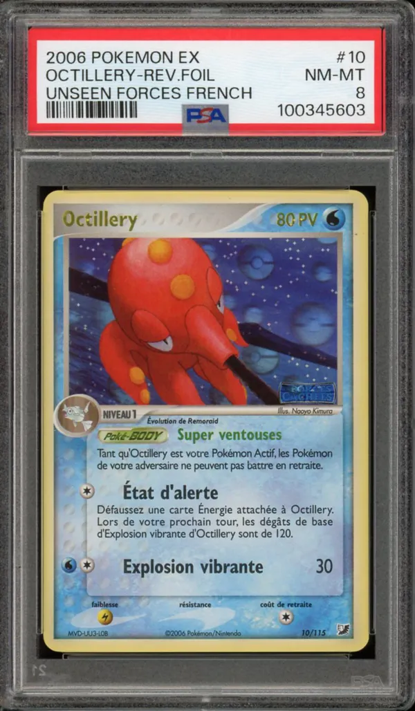 PSA 8 Octillery Holo Reverse