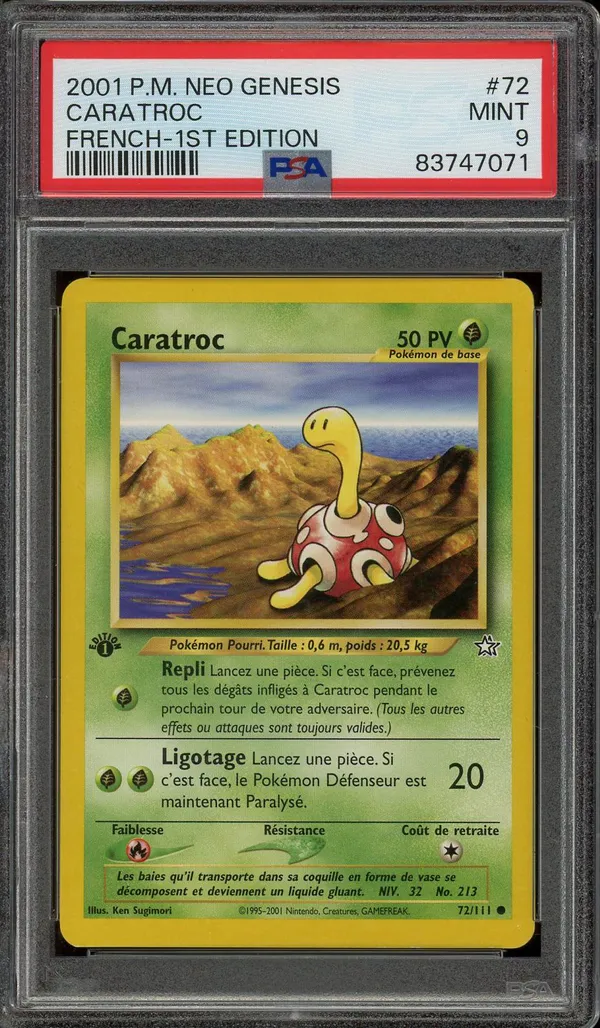 PSA 9 Caratroc