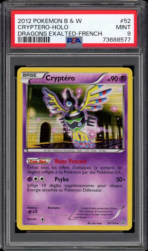 PSA 9 Cryptéro Holo