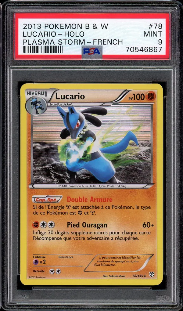 PSA 9 Lucario Holo