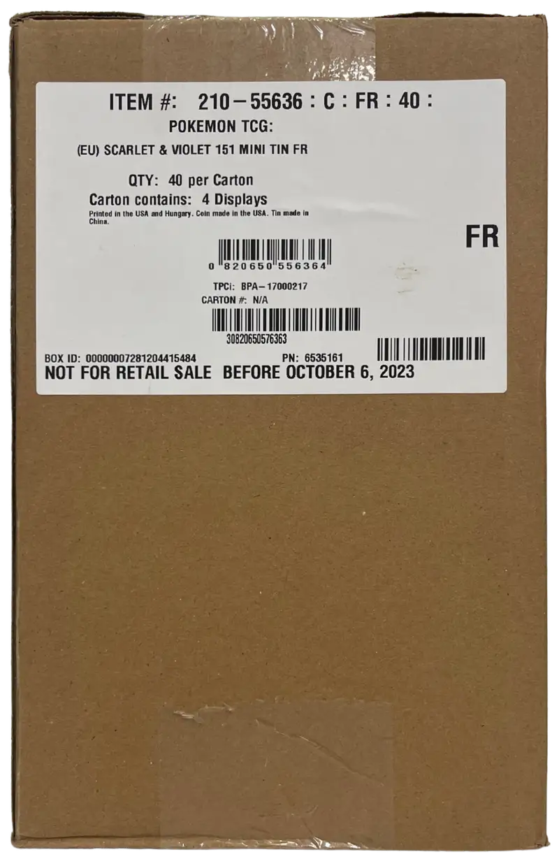 Case Display Mini-Tins EV3.5 151