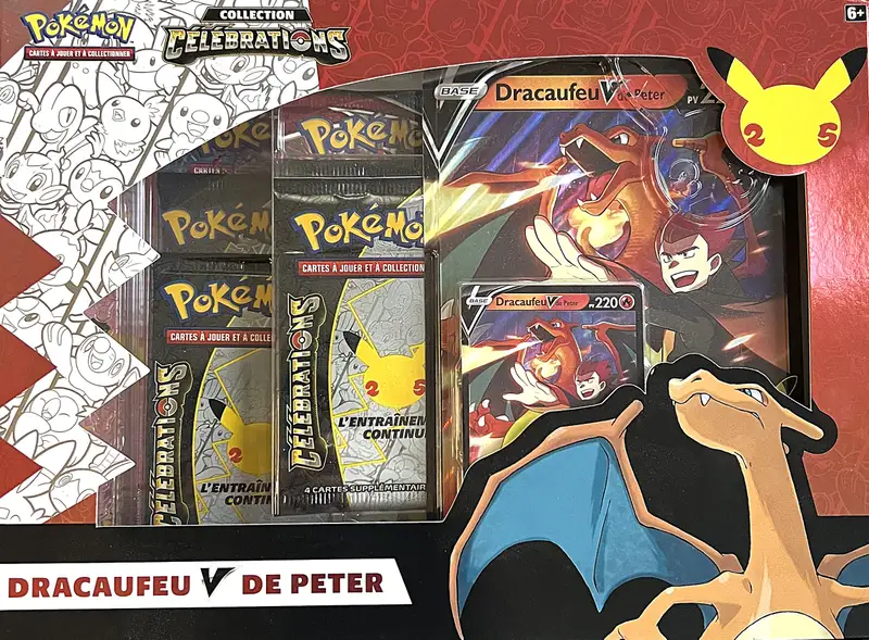 Coffret EB7.5 Célébrations Dracaufeu V de Peter