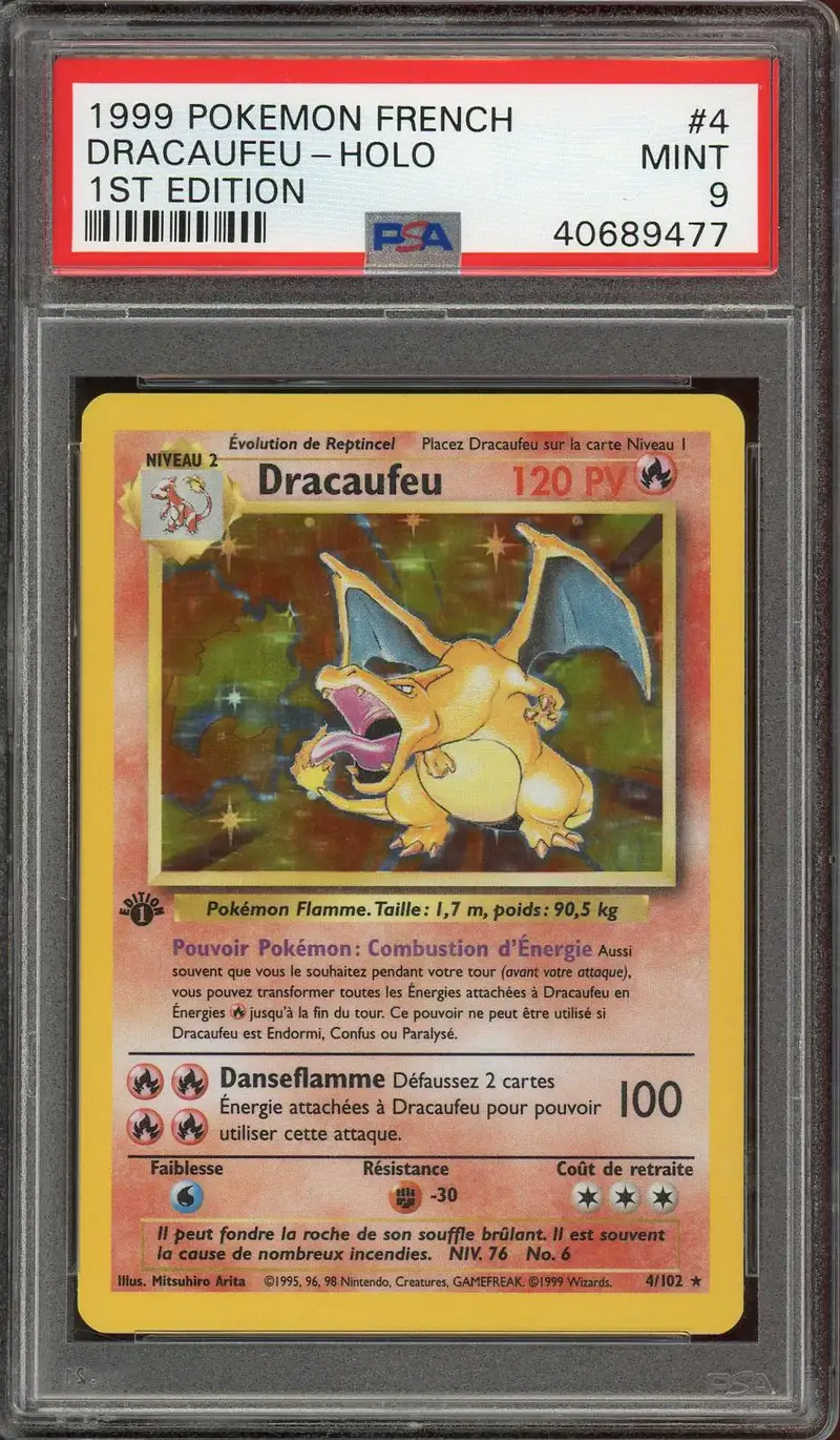 PSA 9 Dracaufeu Holo
