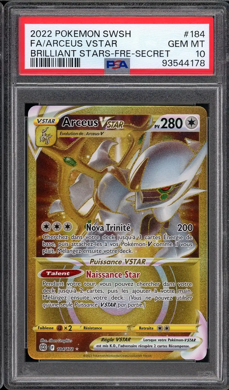 PSA 10 Arceus VStar Gold