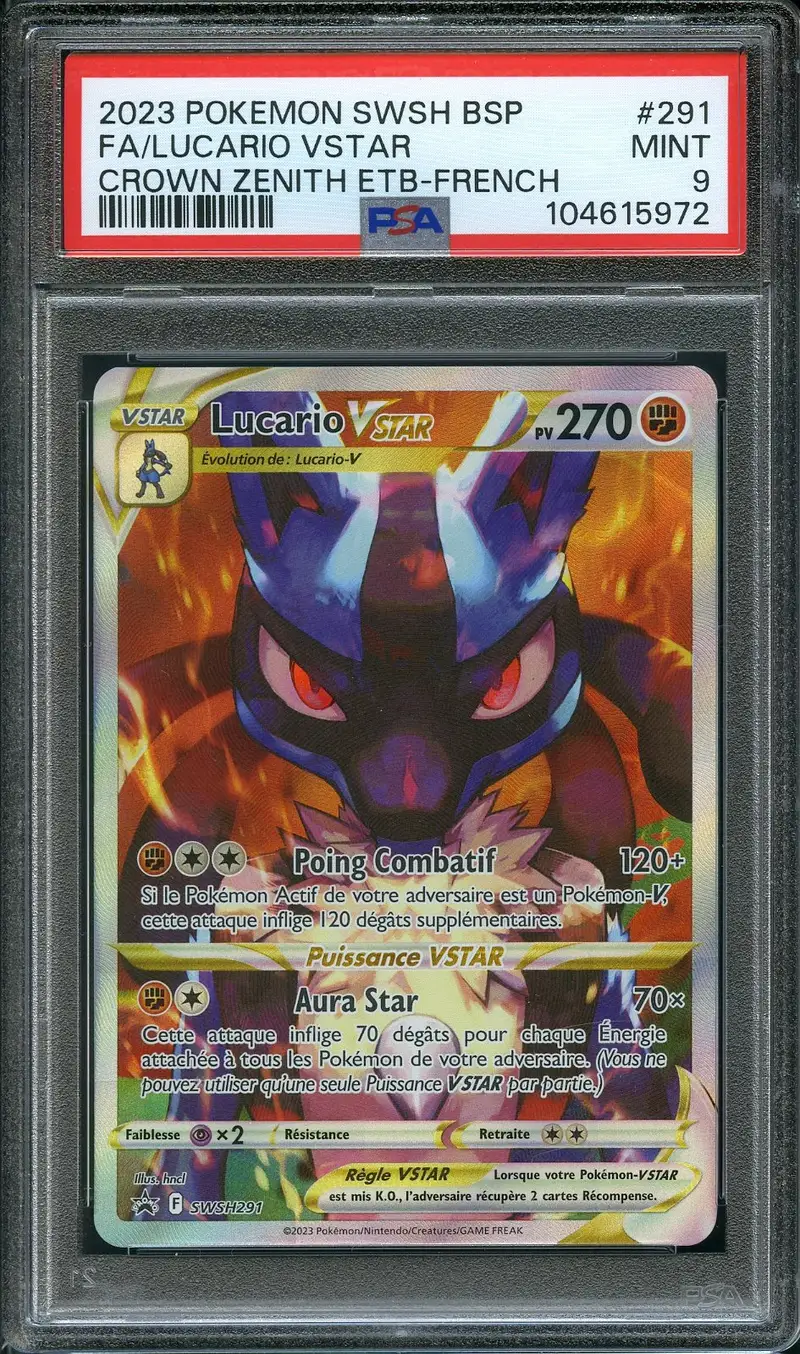 PSA 9 Lucario VStar
