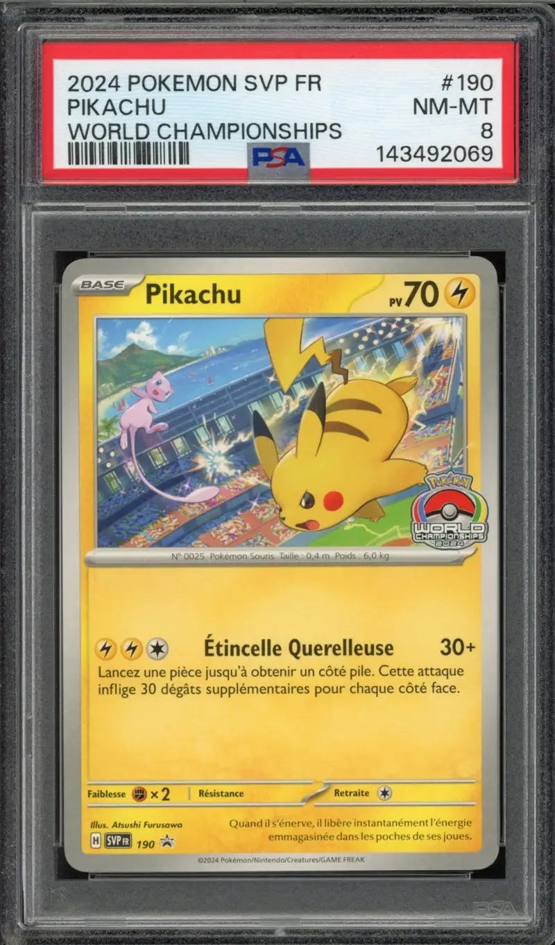 PSA 8 Pikachu
