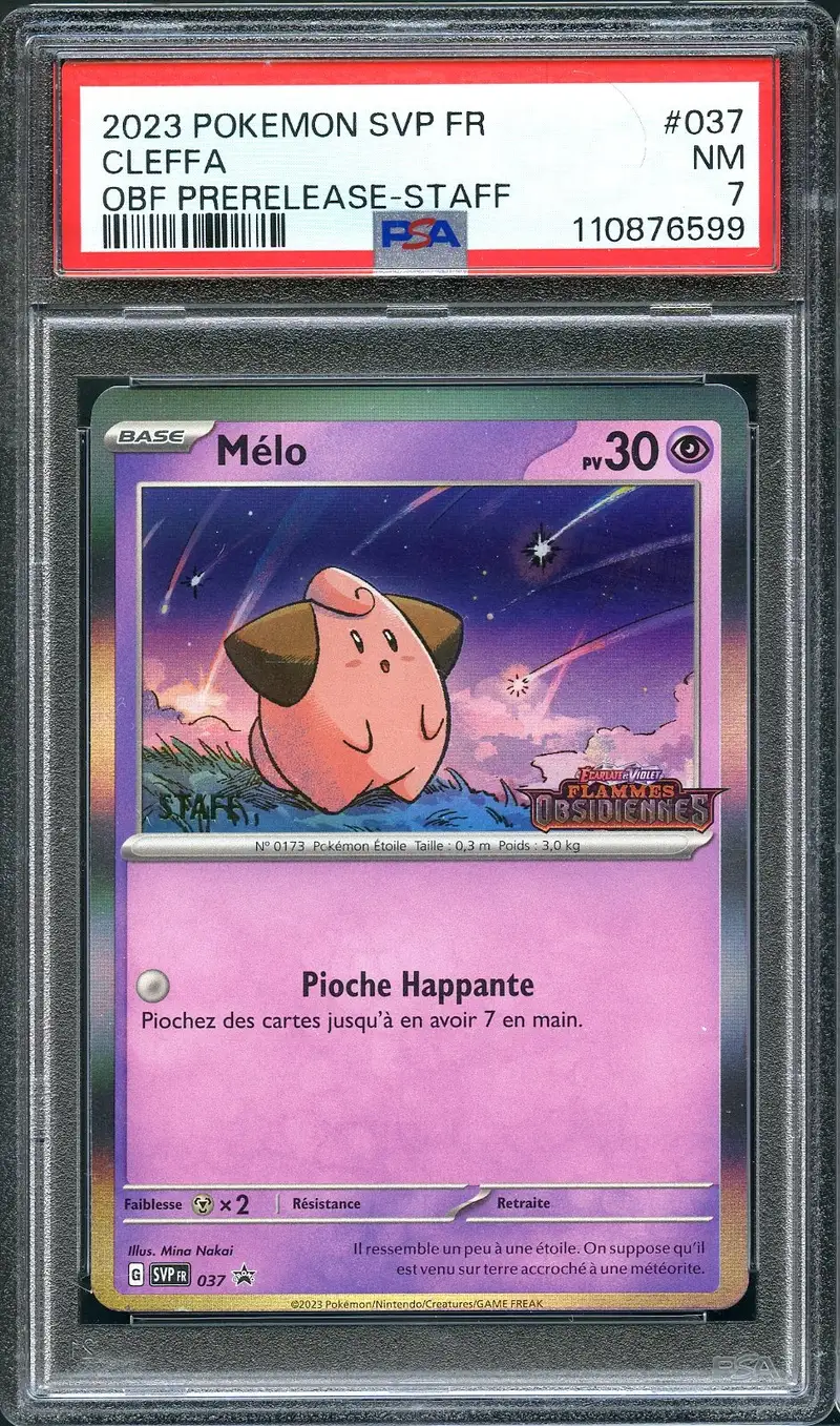 PSA 7 Mélo Prerelease Staff