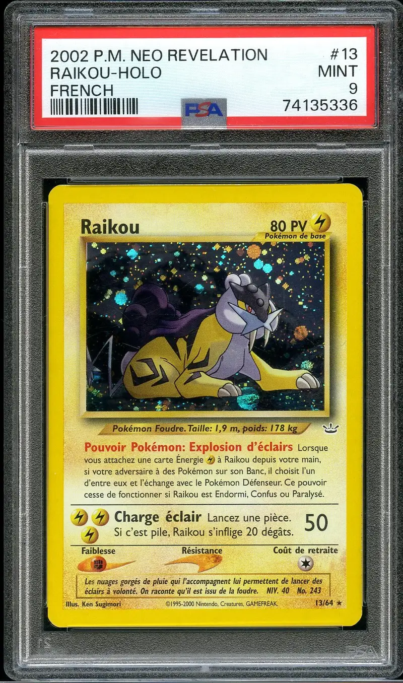 PSA 9 Raikou Holo