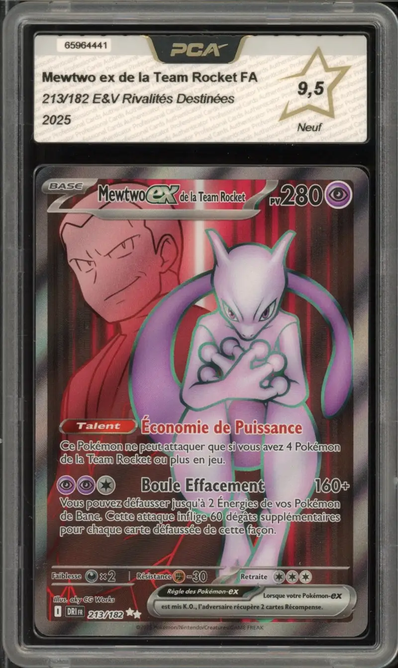 PCA 9.5 Mewtwo Ex de la Team Rocket