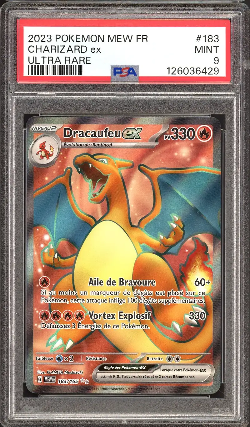 PSA 9 Dracaufeu Ex
