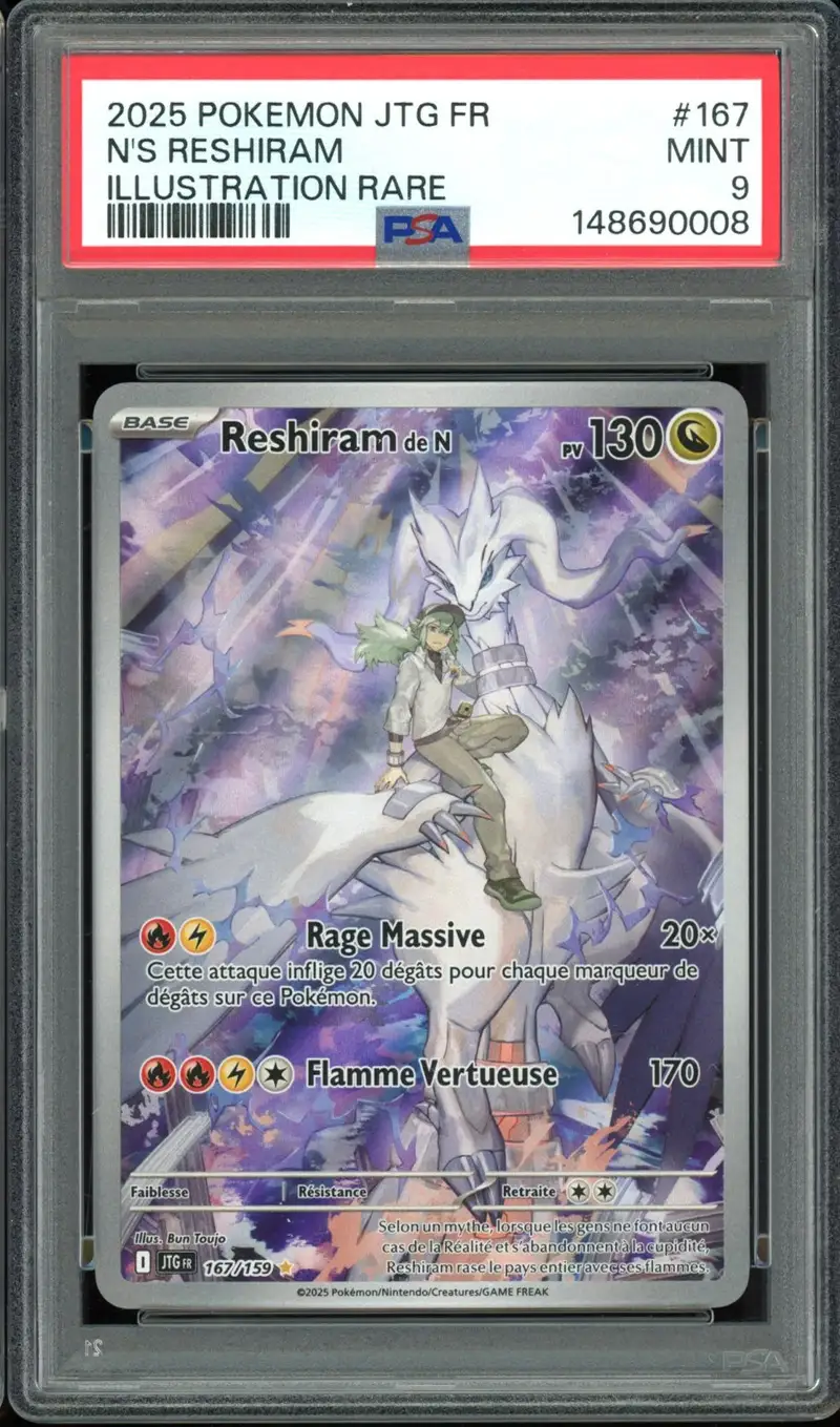 PSA 9 Reshiram de N