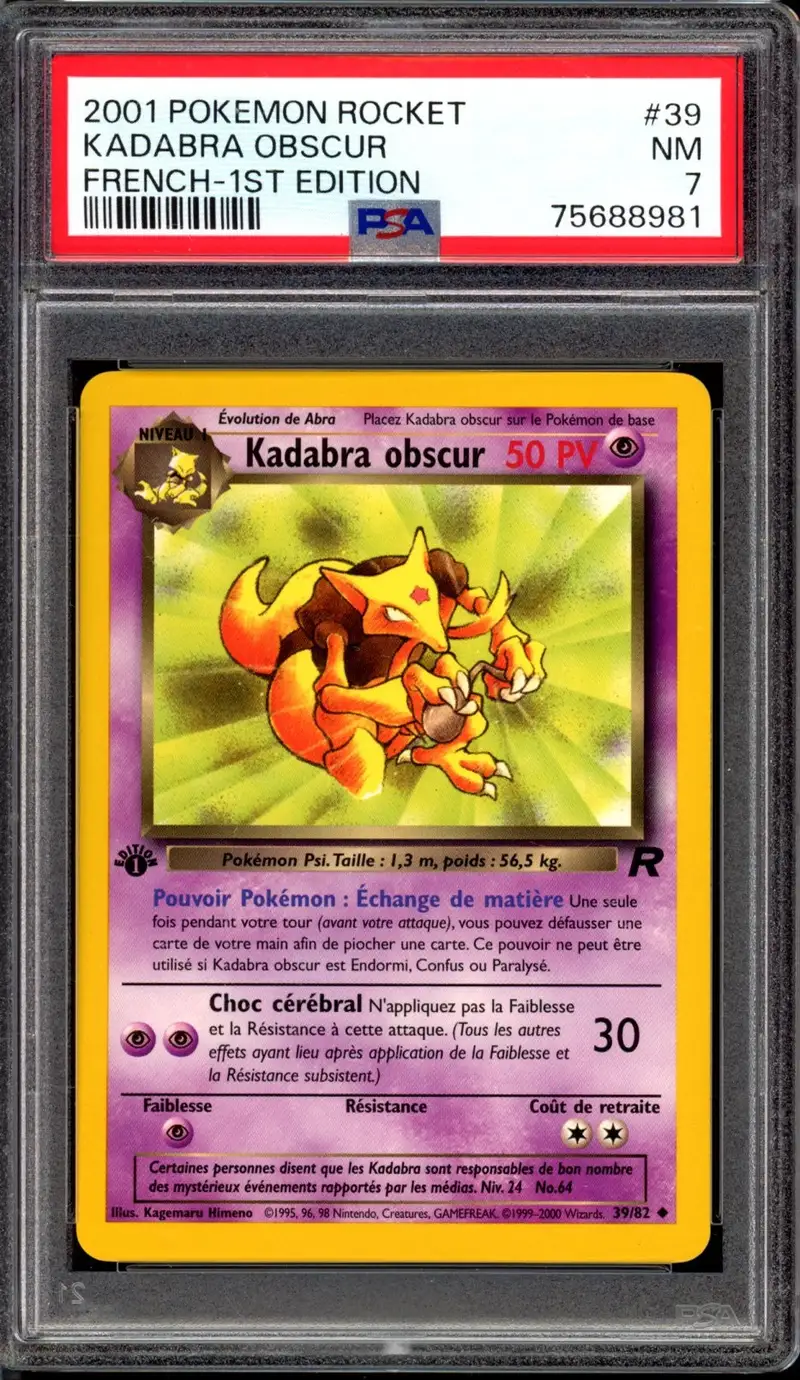 PSA 7 Kadabra Obscur