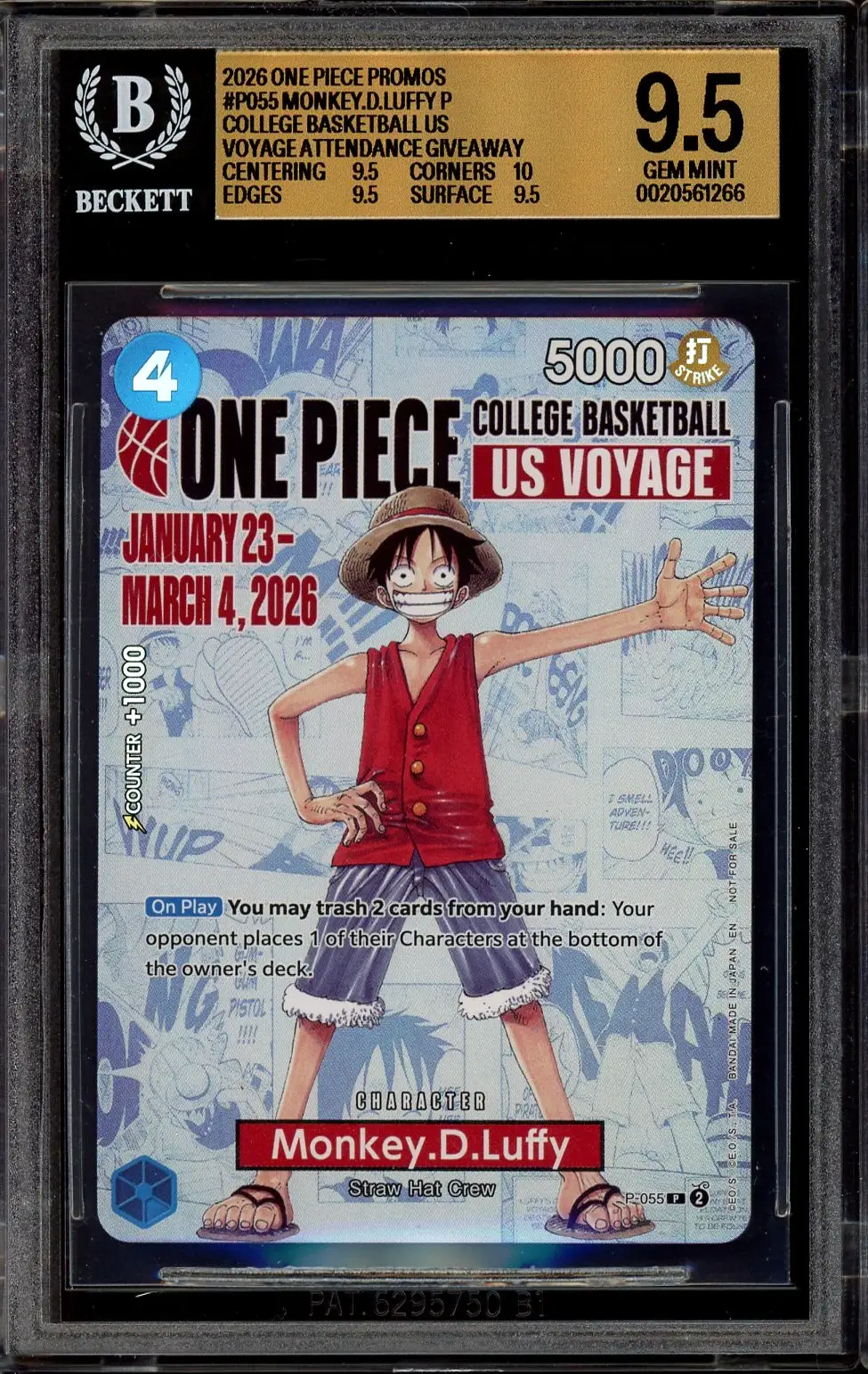 BGS 9.5 Monkey.D.Luffy