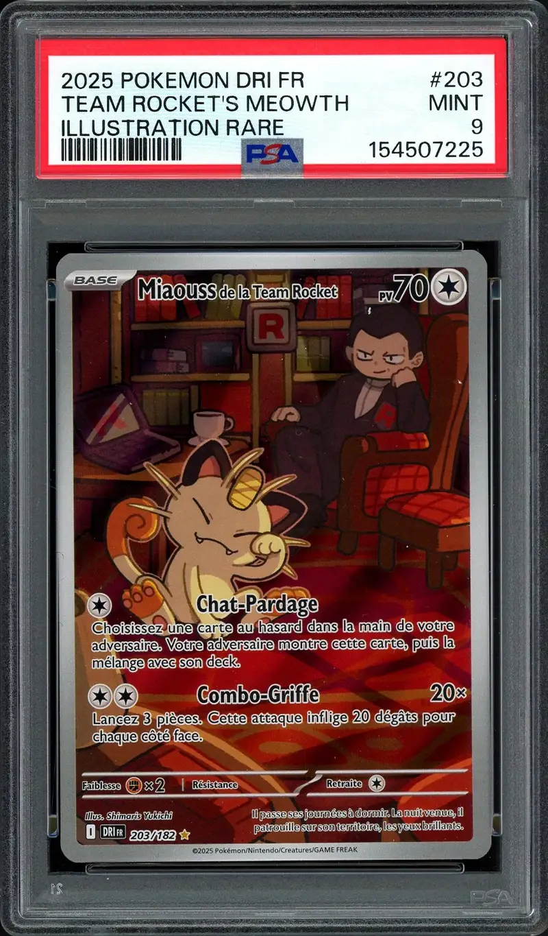 PSA 9 Miaouss de la Team Rocket