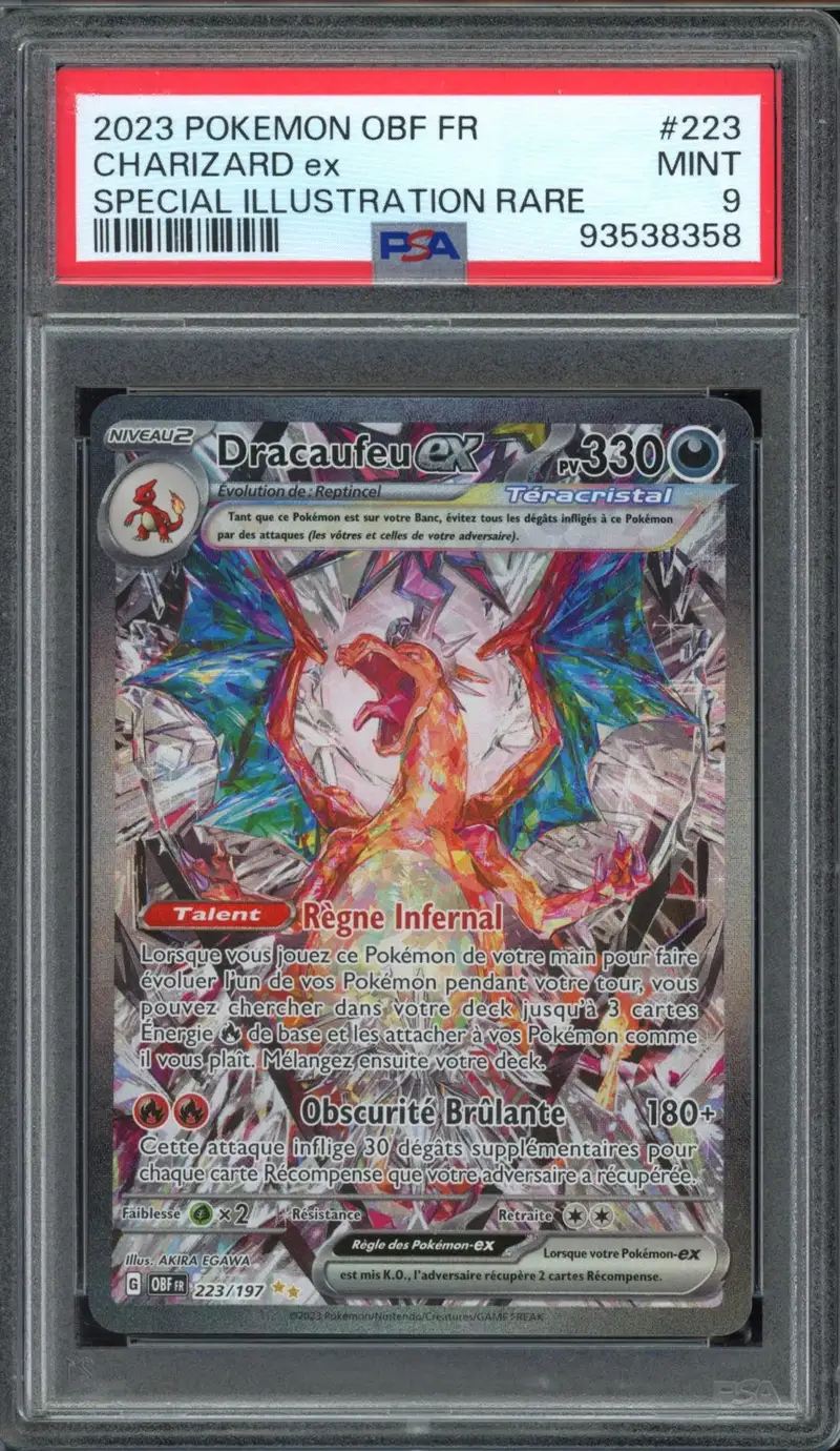 PSA 9 Dracaufeu Ex