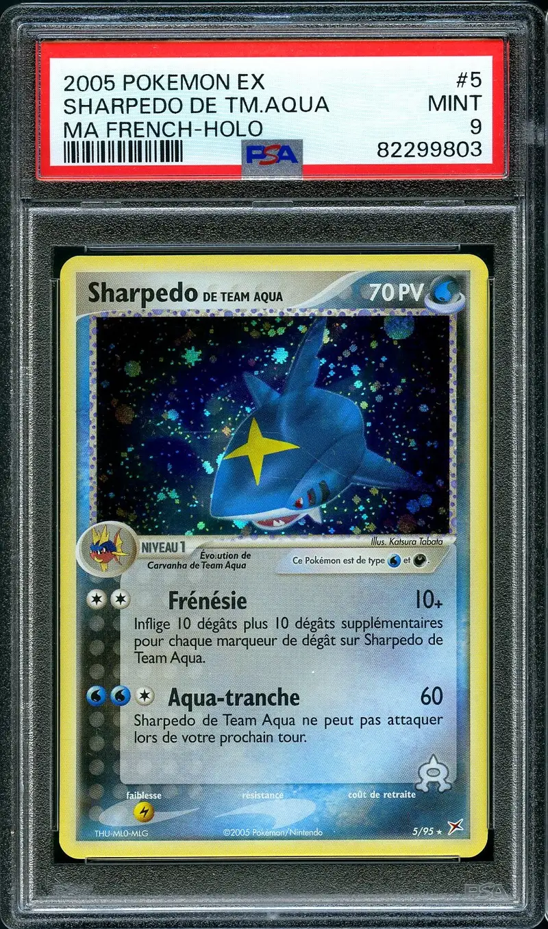 PSA 9 Sharpedo de Team Aqua Holo
