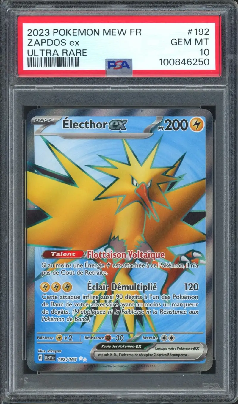 PSA 10 Zapdos Ex