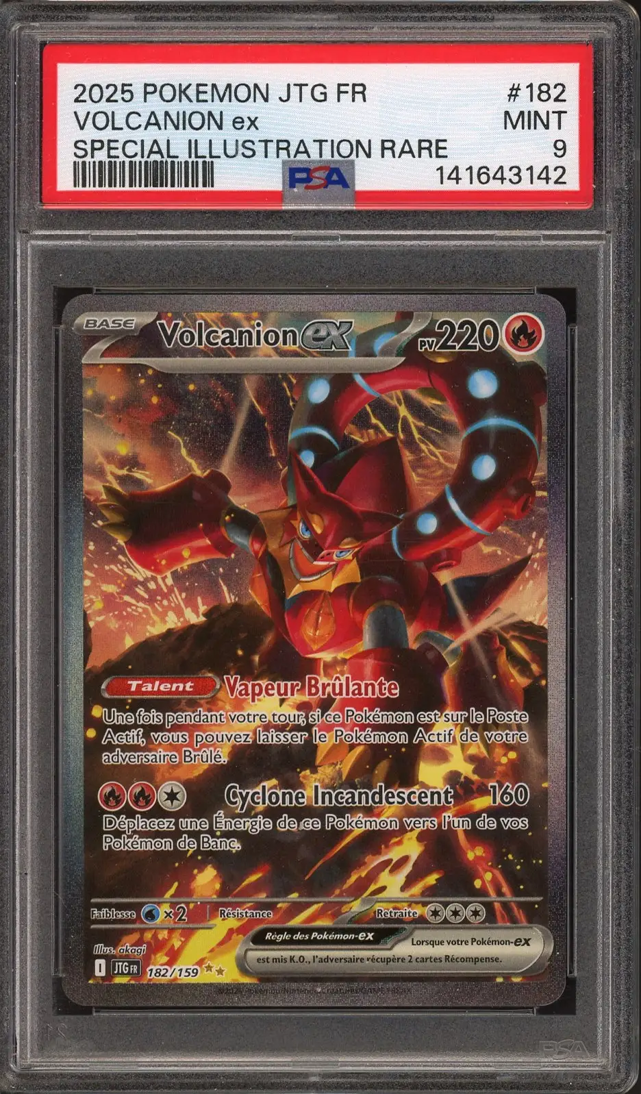 PSA 9 Volcanion Ex