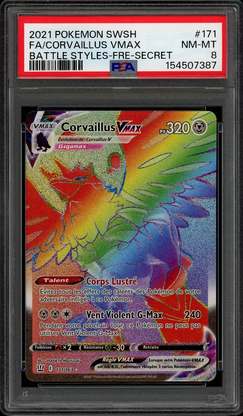 PSA 8 Corvaillus VMax Rainbow