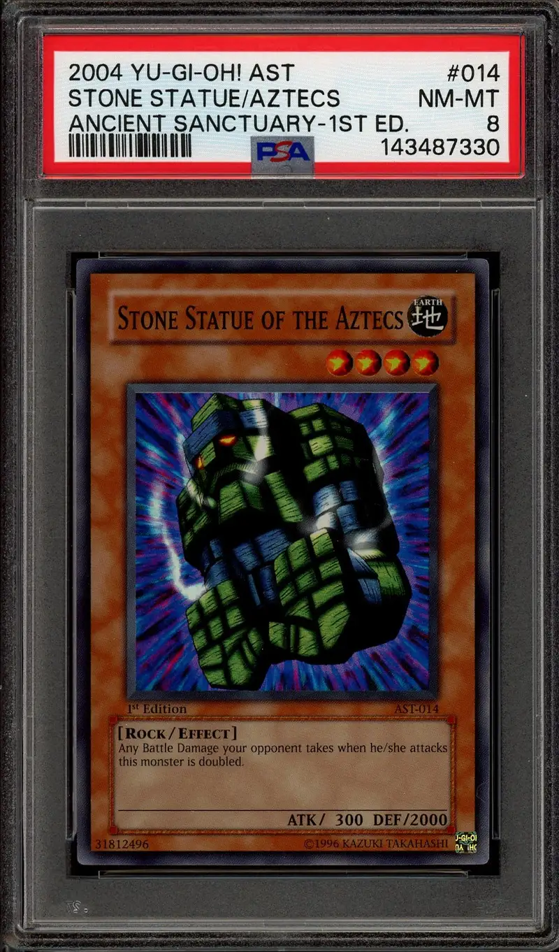 PSA 8 Stone Statue Of Aztecs