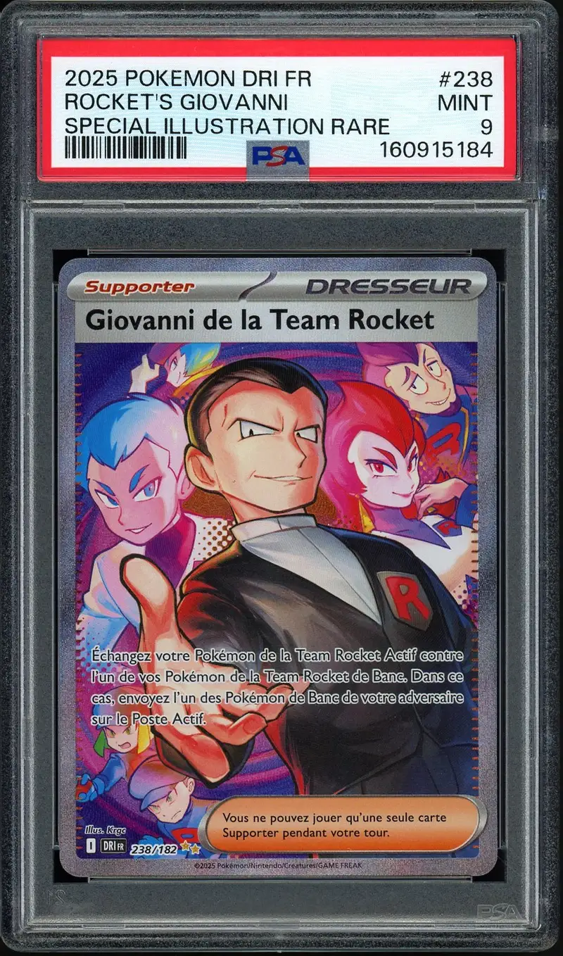 PSA 9 Giovanni de la Team Rocket