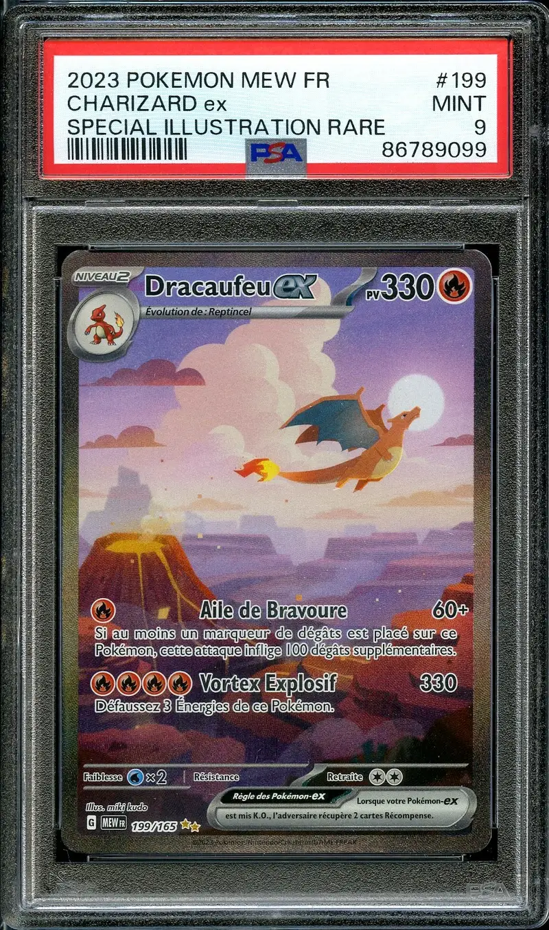 PSA 9 Dracaufeu Ex
