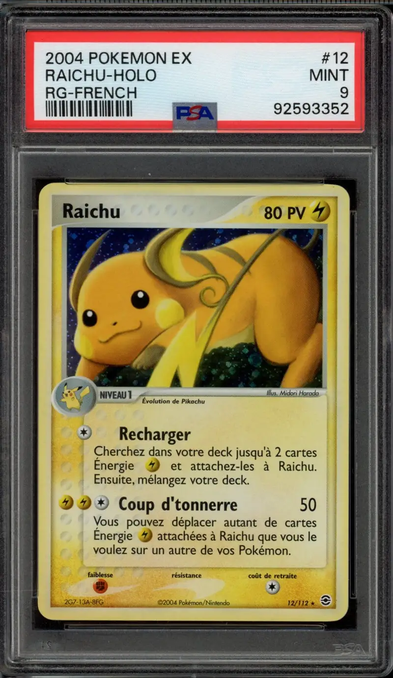 PSA 9 Raichu Holo