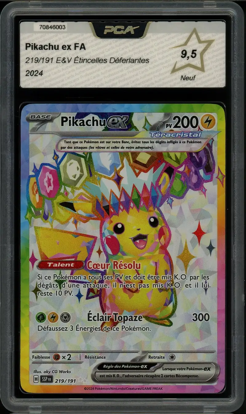 PCA 9.5 Pikachu Ex
