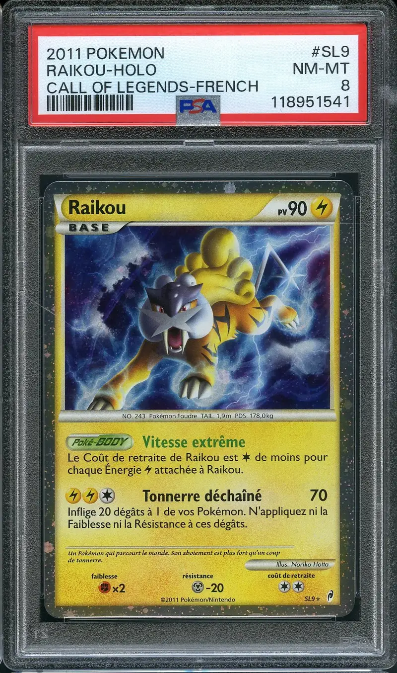 PSA 8 Raikou Holo