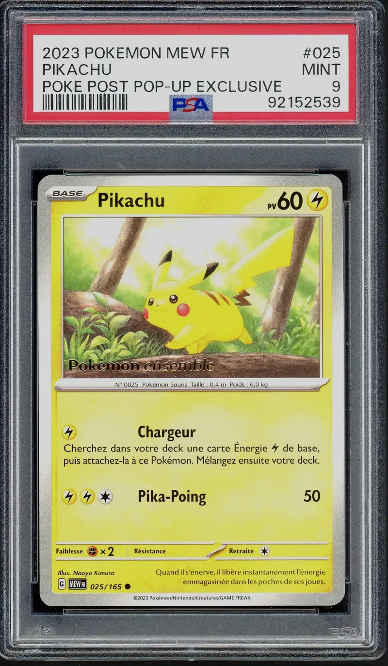 PSA 9 Pikachu Pokemon Ensemble