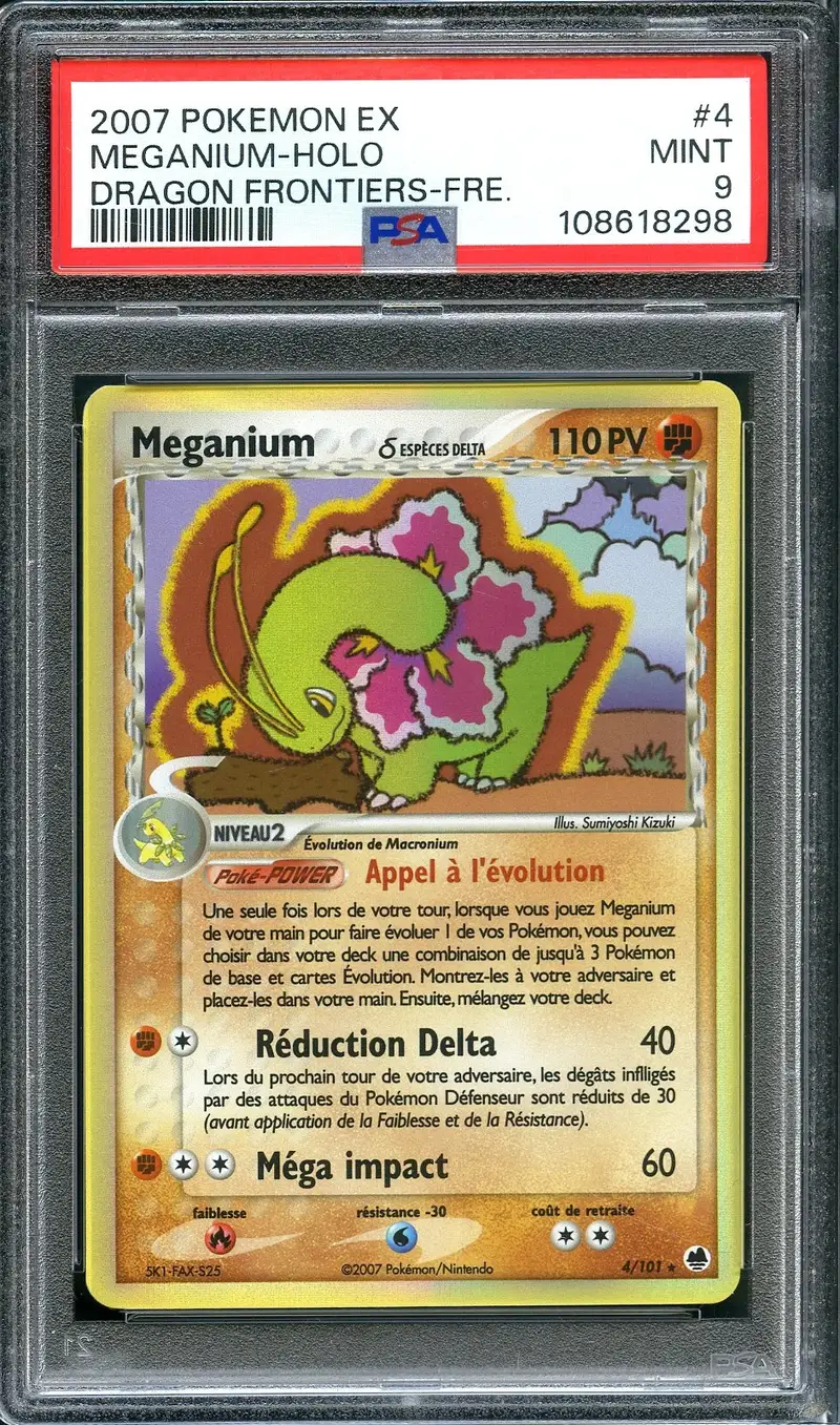 PSA 9 Méganium Holo
