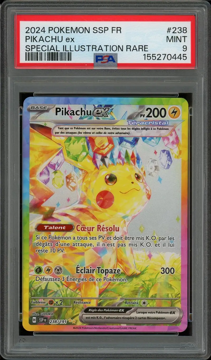 PSA 9 Pikachu Ex