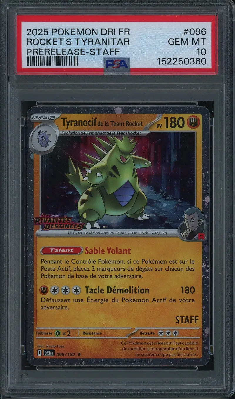 PSA 10 Tyranocif de la Team Rocket Holo