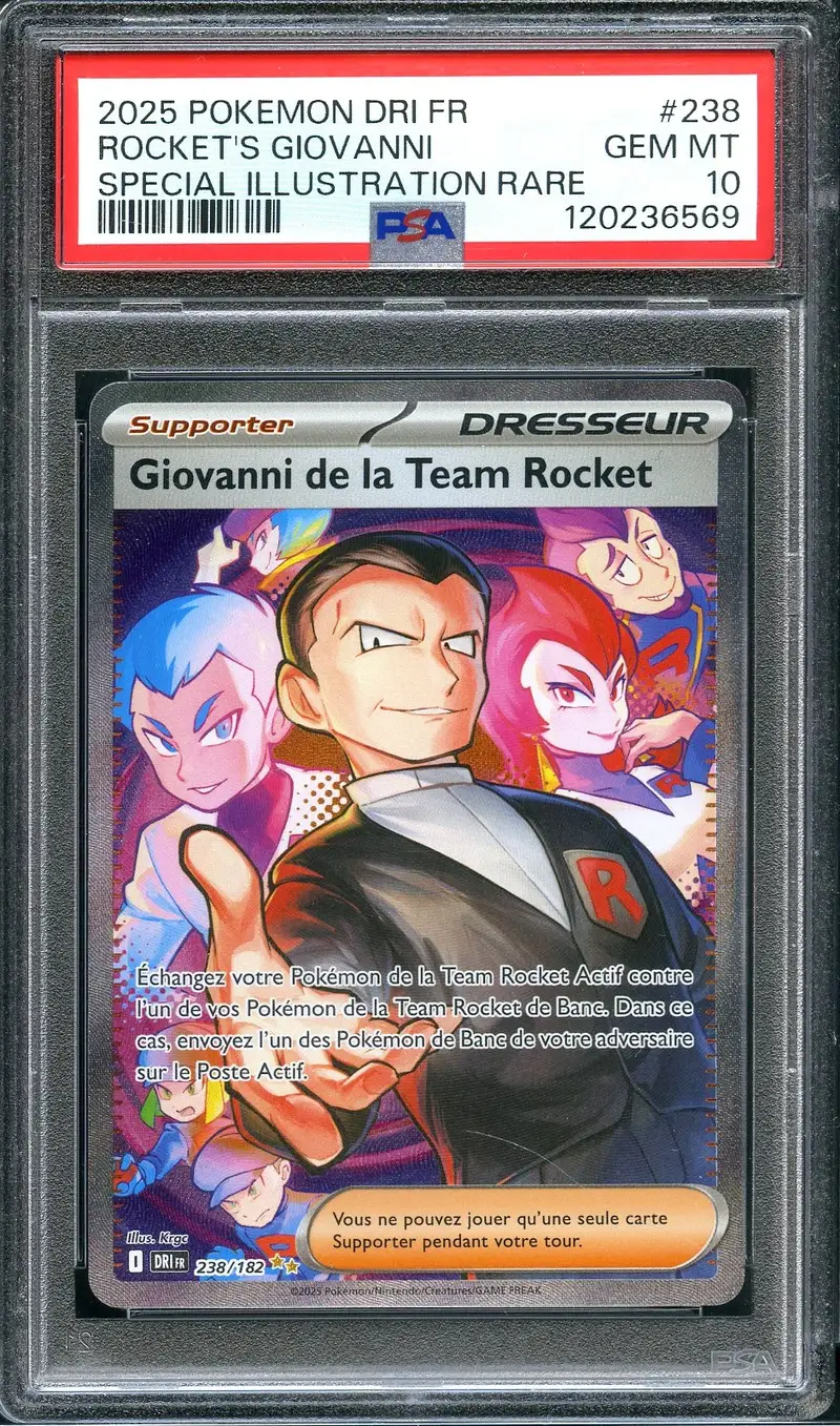 PSA 10 Giovanni de la Team Rocket
