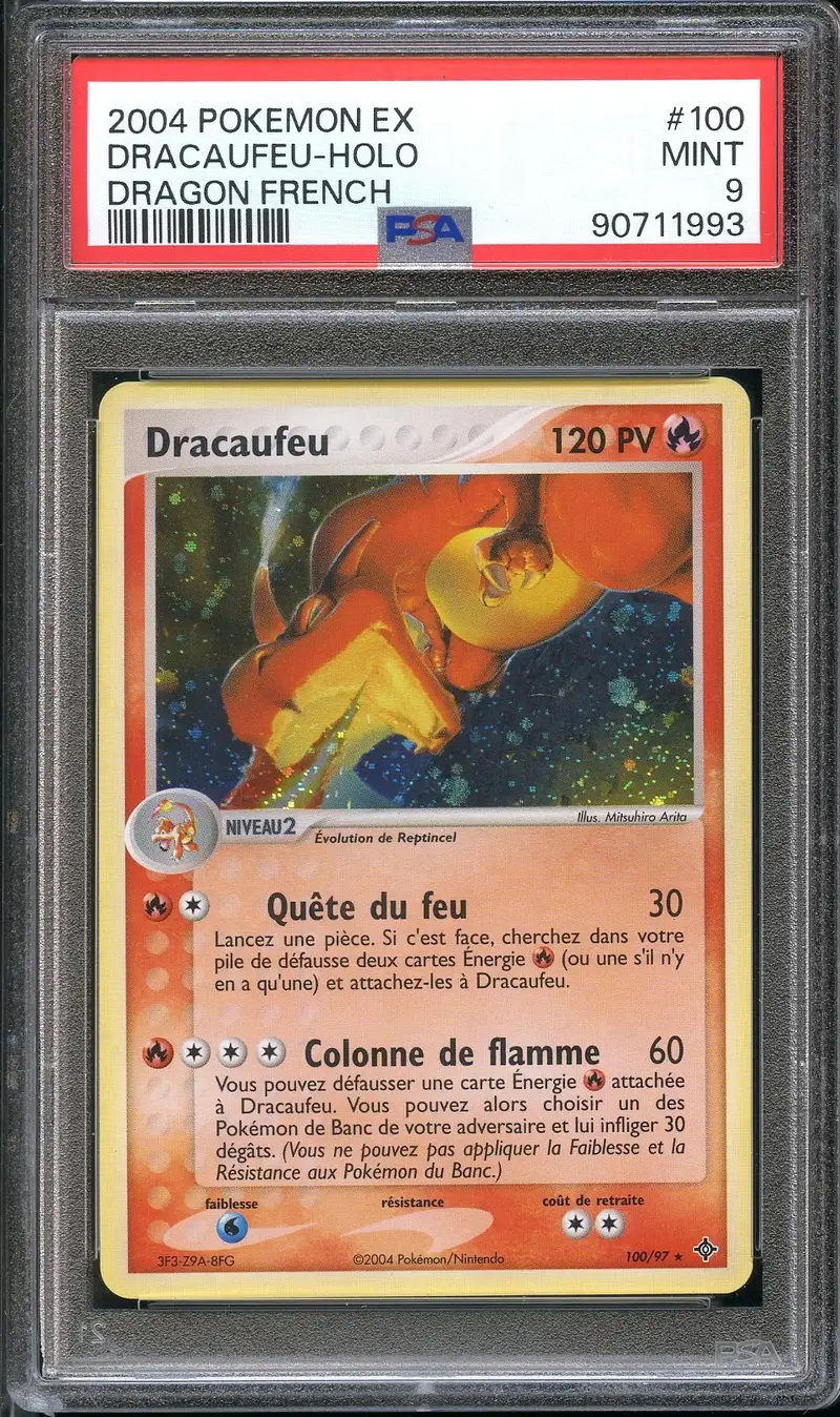 PSA 9 Dracaufeu Holo