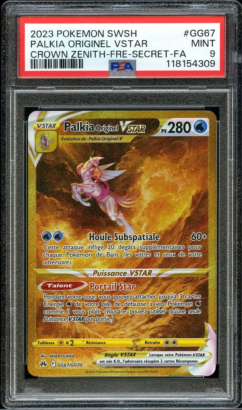 PSA 9 Palkia Originel VStar Gold