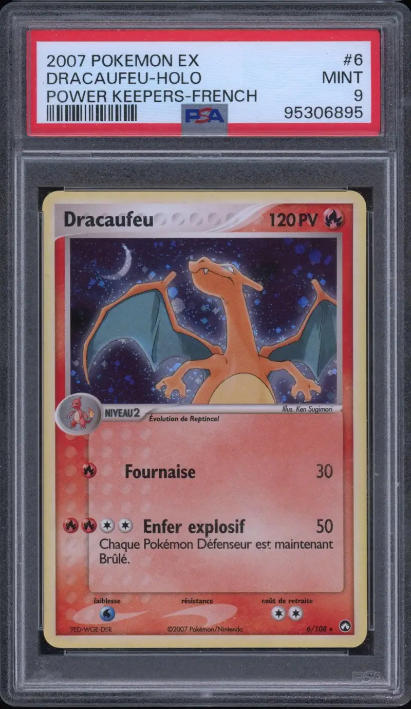 PSA 9 Dracaufeu Holo